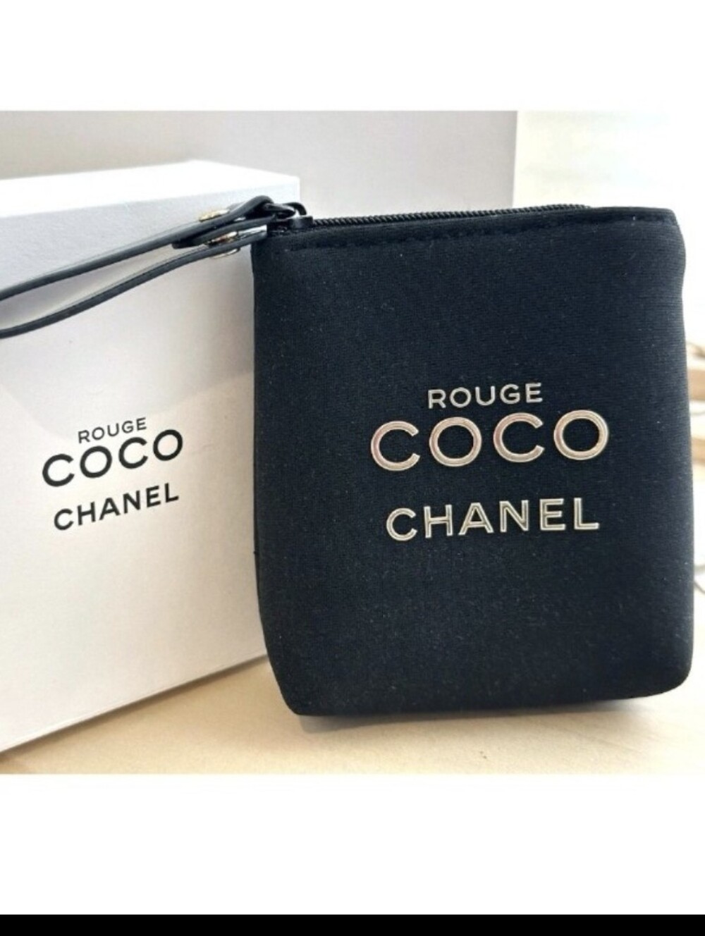 CHANEL Rouge Coco Pouch cosmetic Case Mini Wallet Coin Purse Waterproof